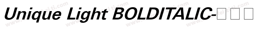Unique Light BOLDITALIC字体转换